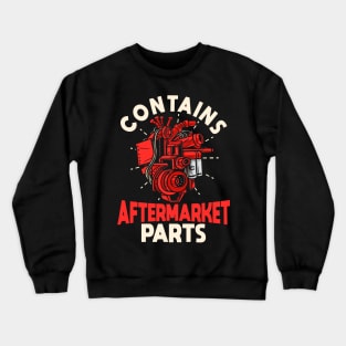 Contains Aftermarket Parts Heart Disease Awareness Wear Red Crewneck Sweatshirt